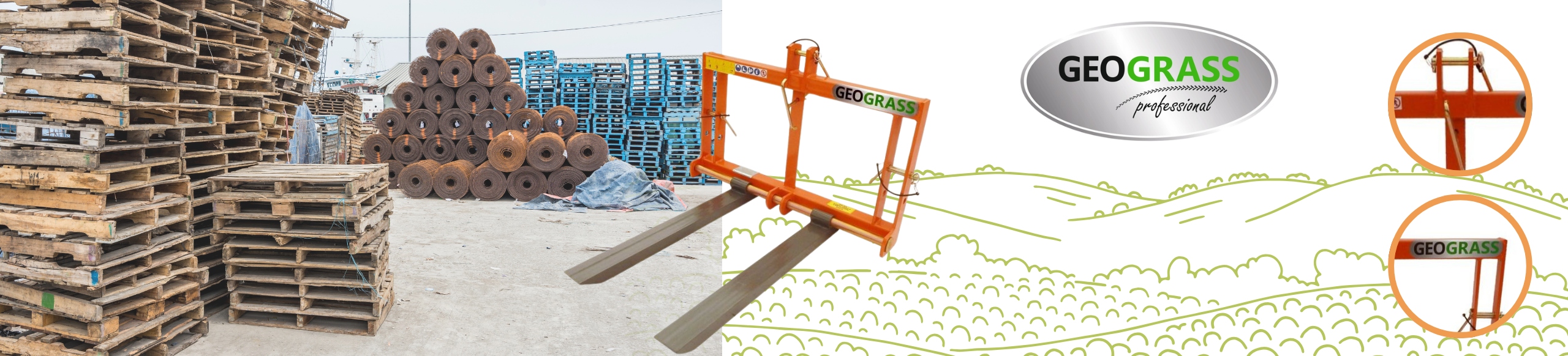 Widły do palet rozsuwane paleciak do ciągnika na tylny TUZ Geograss D300 kg Stan opakowania oryginalne