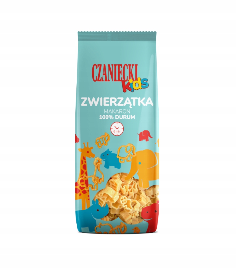Levně 9X Těstoviny Czaniecki Kids 100% Durum Zvířátka 250 g