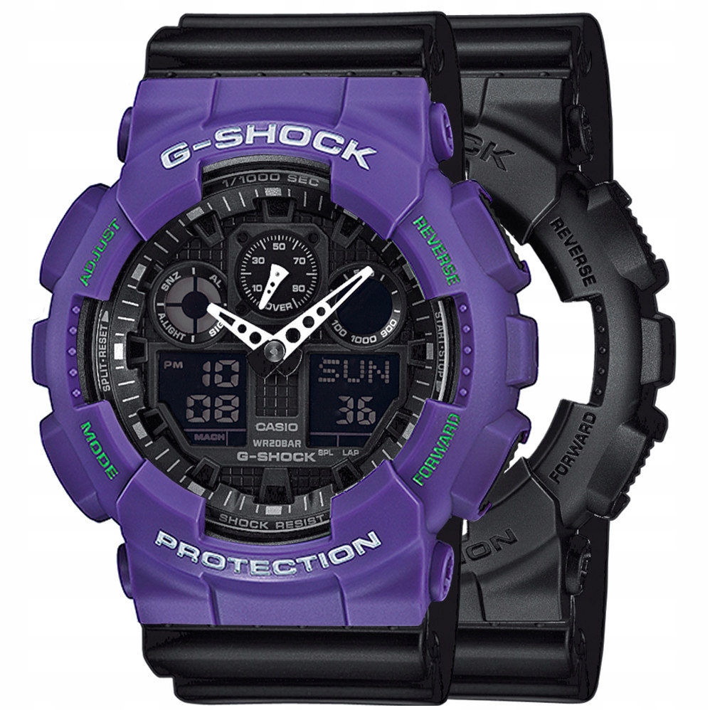 Sada G-shock GA-100-1A1ER Fialová Černá