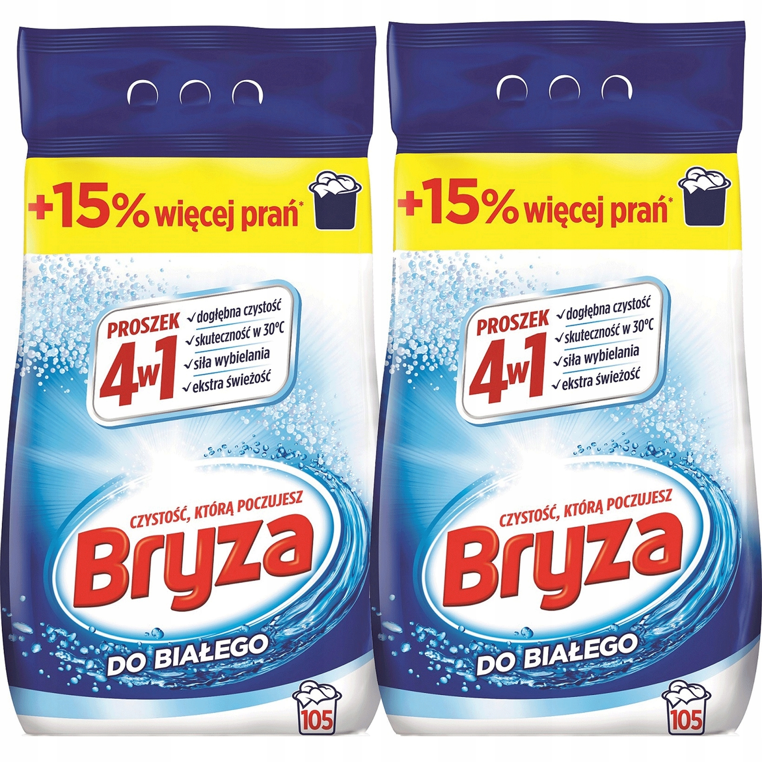 Levně Bryza Sada Prášek Na Bílé Prádlo Bílá tkanina 2 x 6.825 kg 210 praní
