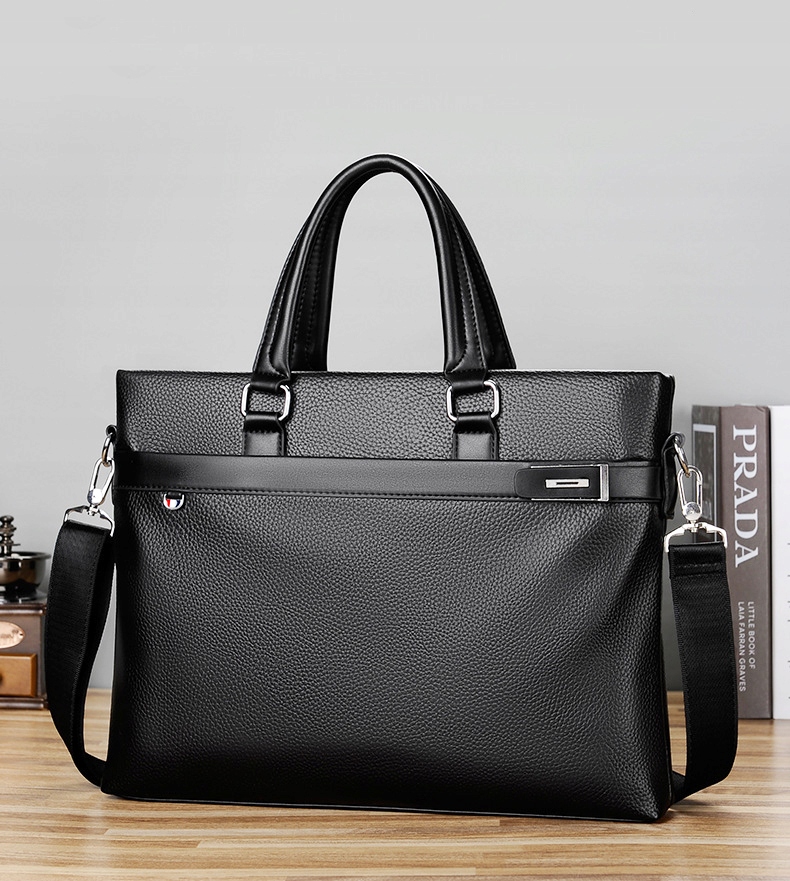 TORBA MĘSKA NA RAMIĘ JAKOŚĆ DO PRACY NA LAPTOPA DOKUMENTY CZARNA Rodzaj na dokumenty