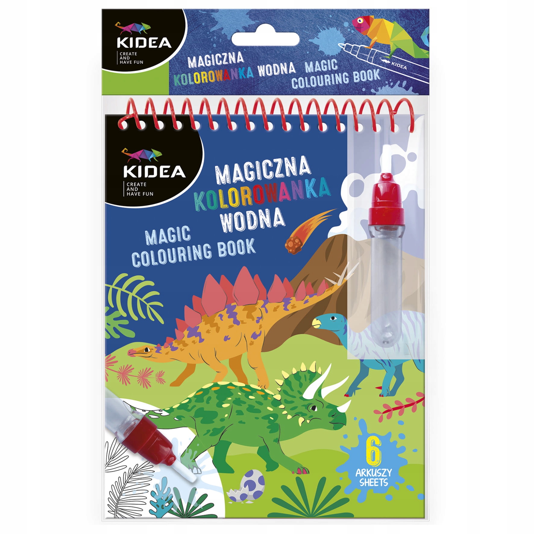 

Magiczna Kolorowanka Wodna F Dinozaury- Kidea