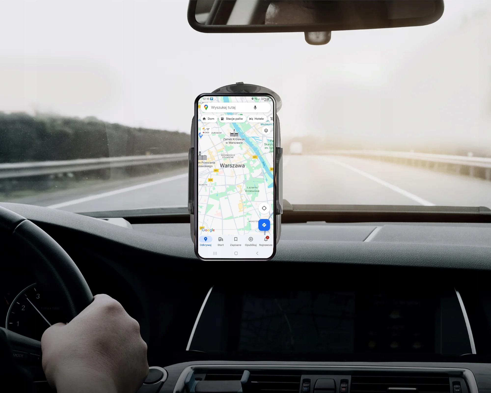 UCHWYT SAMOCHODOWY NA TELEFON NA SZYBĘ KOKPIT OBROTOWY REGULACJA PRZYSSAWKA Marka LTC