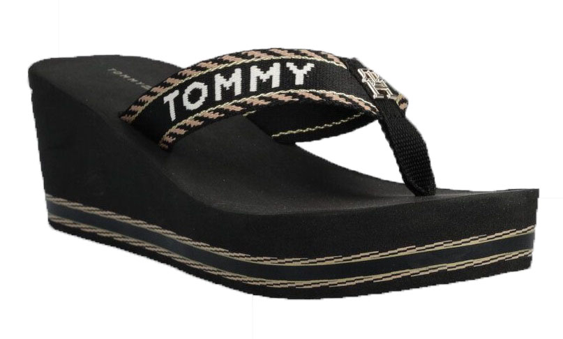 Tommy Hilfiger Japonki Damskie Webbing Czarne r.40