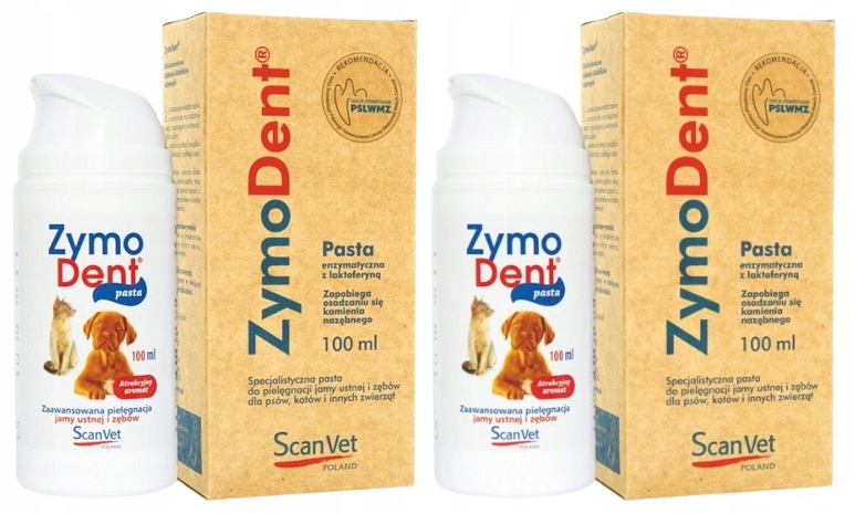 Scanvet Zymodent pasta do zębów dla psów i kotów 2 x 100 ml