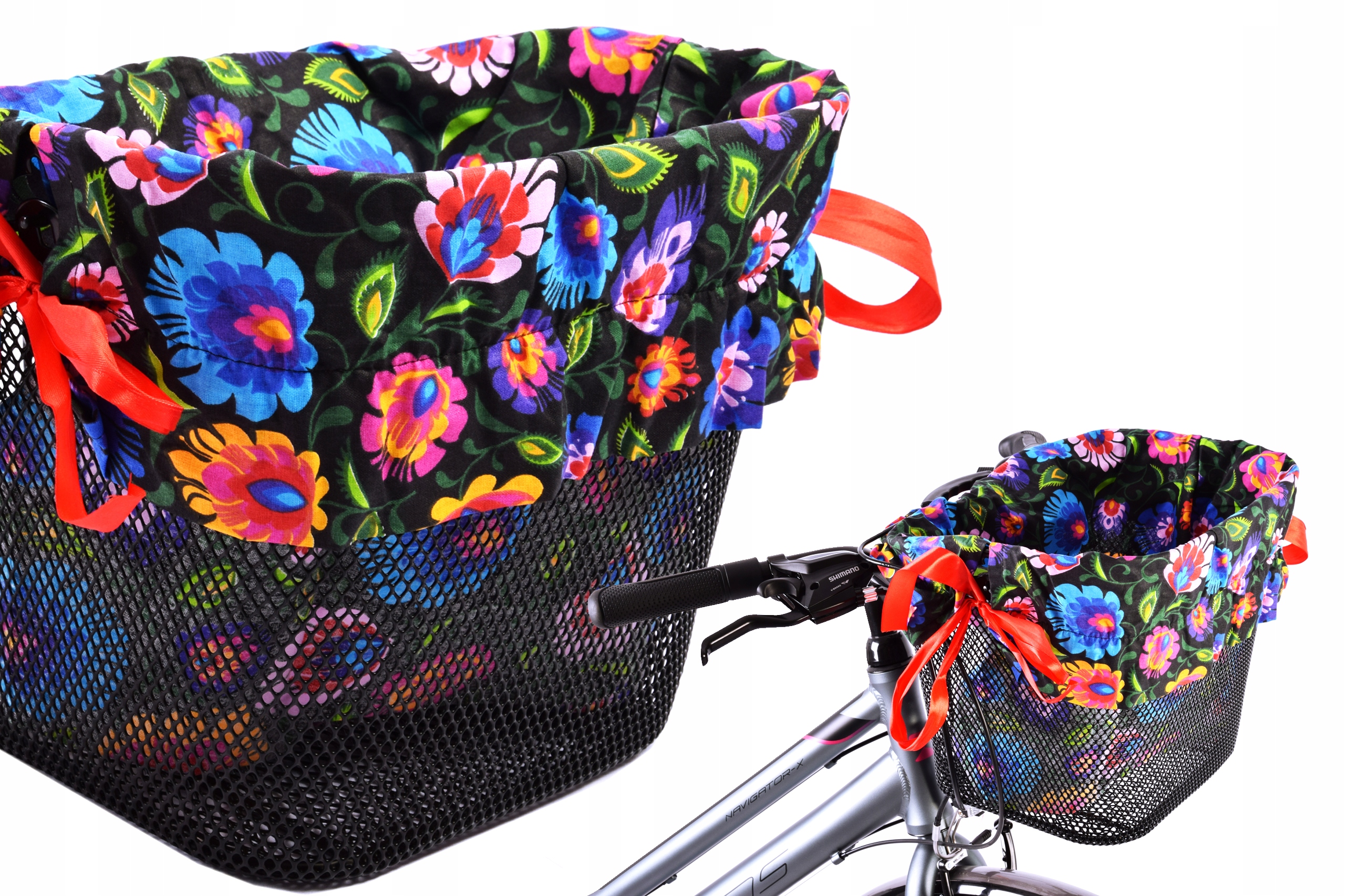 

Wkładka Do Koszyka Rowerowego folklor czarny