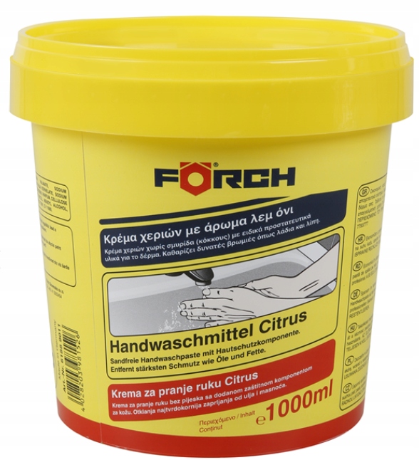 Pasta Krem Do Mycia Rąk Bhp 1L Cytrynowa Forch