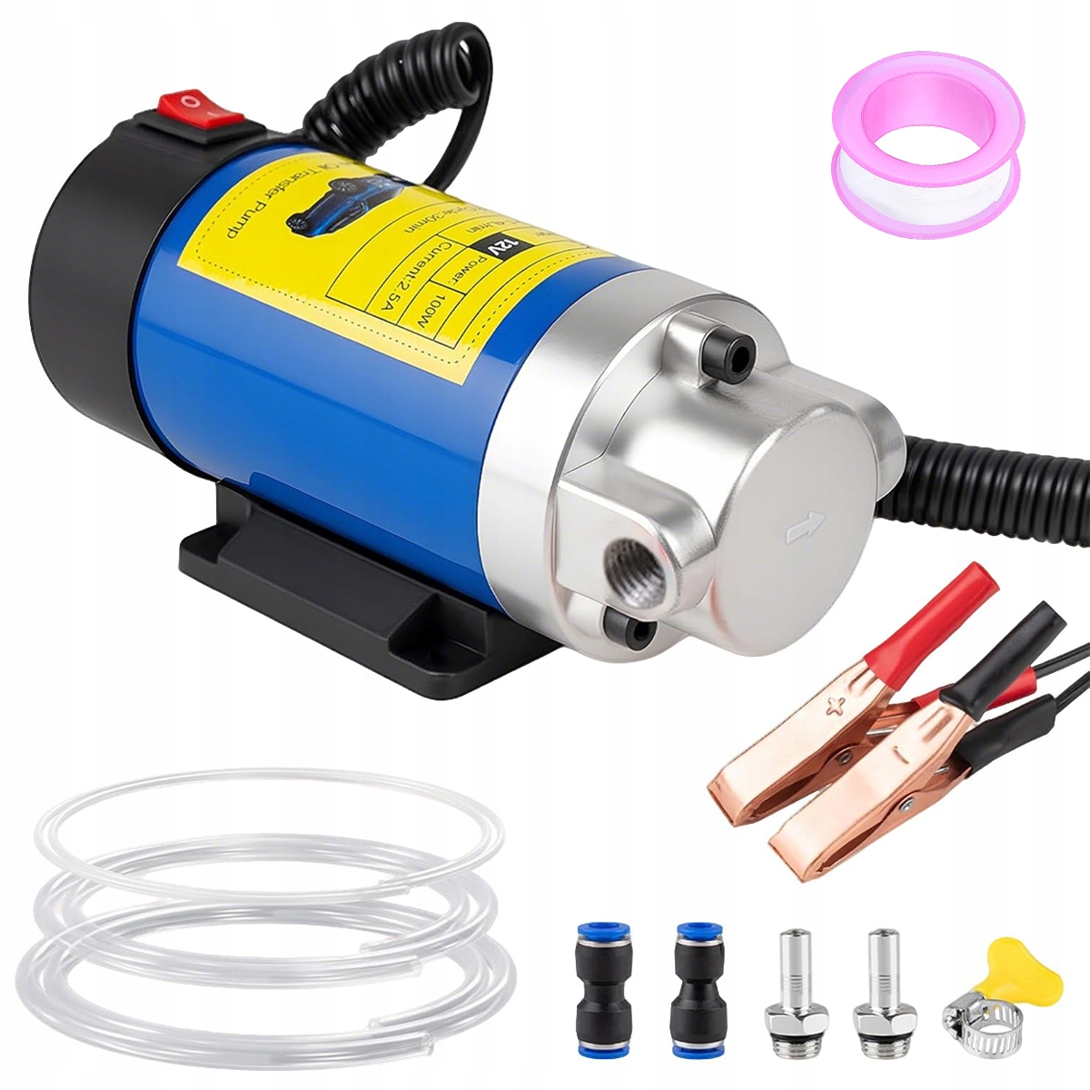 БОЛЬШОЙ НАСОС НАСОС ДЛЯ СЛИВА ТОПЛИВА НЕФТИ ВОДЫ ЭЛЕКТРИЧЕСКИЙ 12В