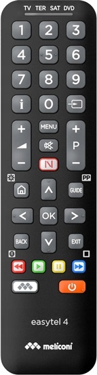 Meliconi Easytel 4 Pilot Zdalnego Sterowania Uniwersalny dla 4 Urządzeń