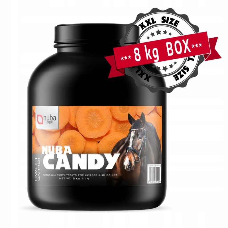 Nuba Candy Sweet Carrot Pochoutky pro koně s mrkvovou příchutí 8 kg
