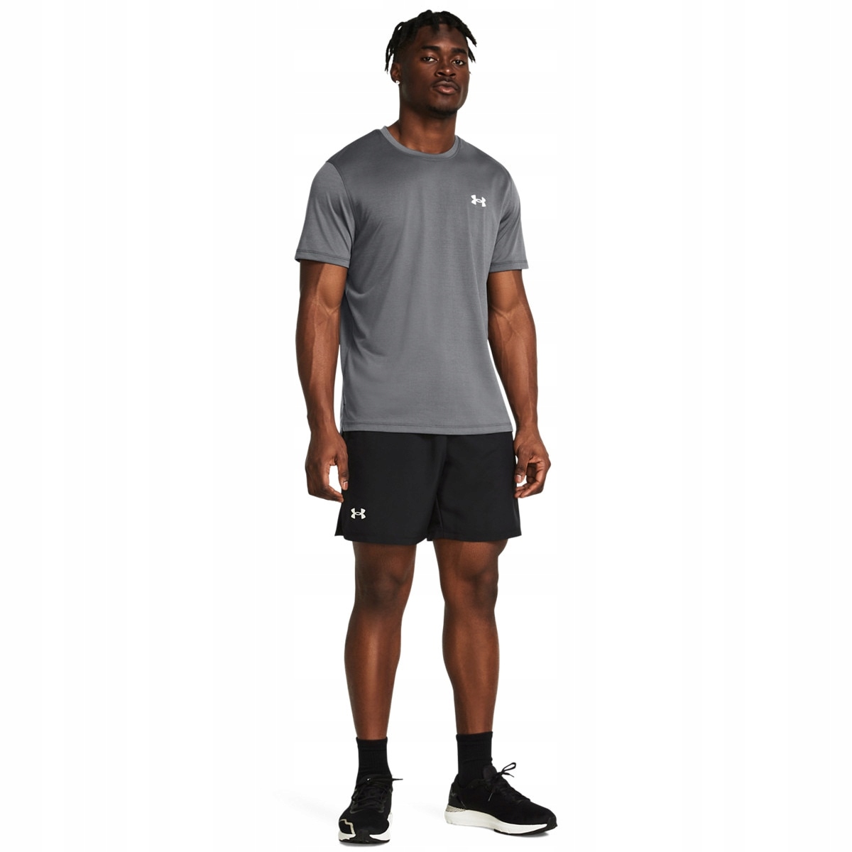 Męskie spodenki do biegania Under Armour Launch 7 Unlined Short czarne XXL
