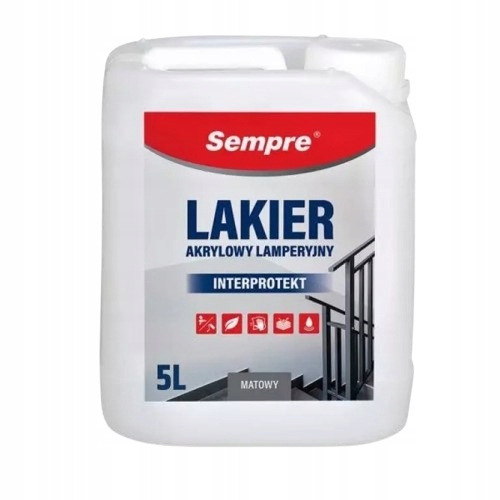 Sempre Interprotekt Lakier akrylowy lamperyjny do ścian 5L Mat-owy