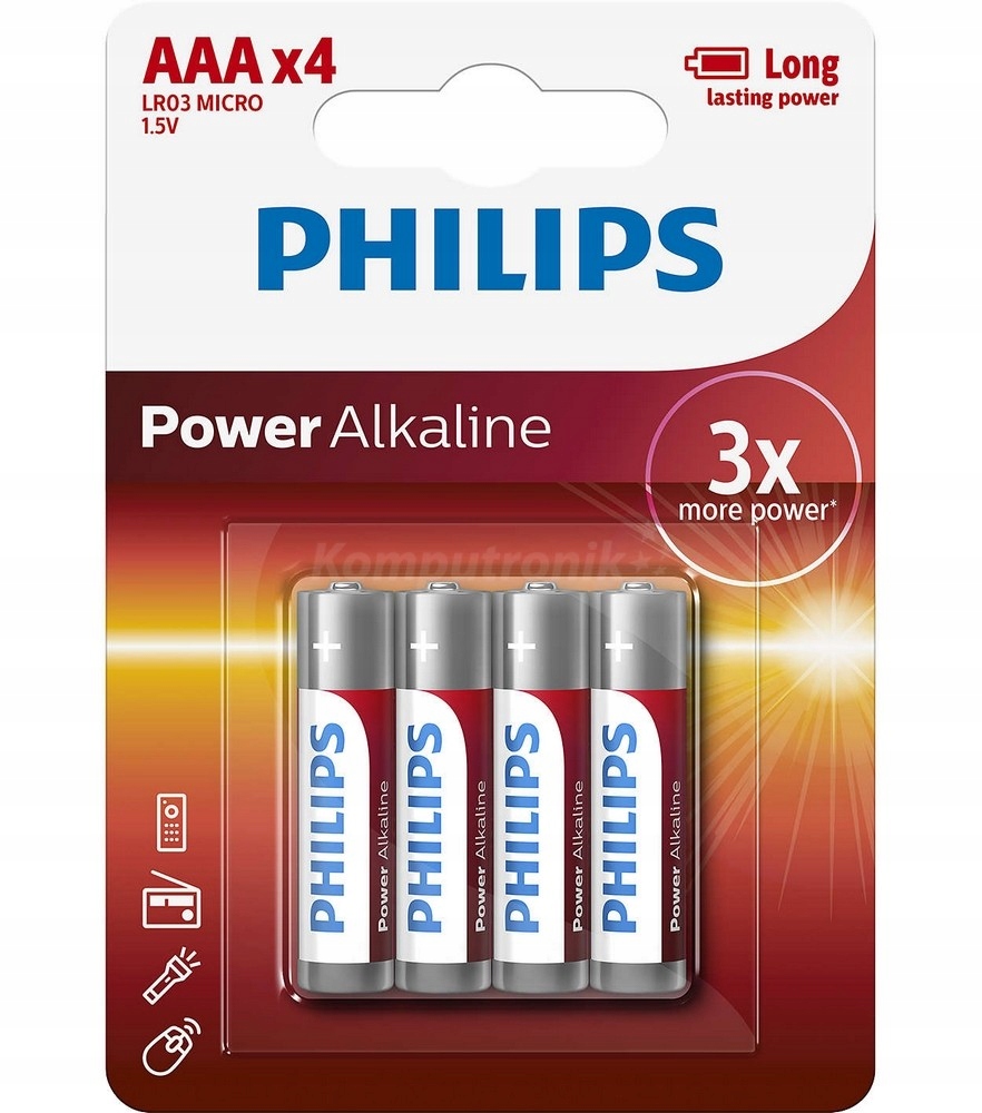 

Bateria alkaliczna Philips Aaa R3 4 szt