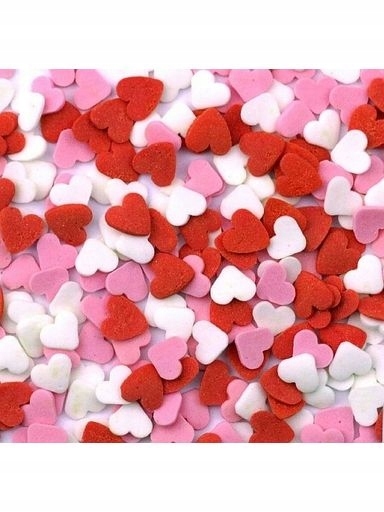 Levně udanewypieki Cukrový Posyp Srdce Srdíčka MIX čer 50 g