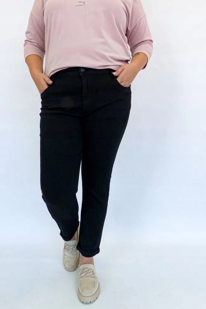 Černé klasické dámské kalhoty Jeans 46