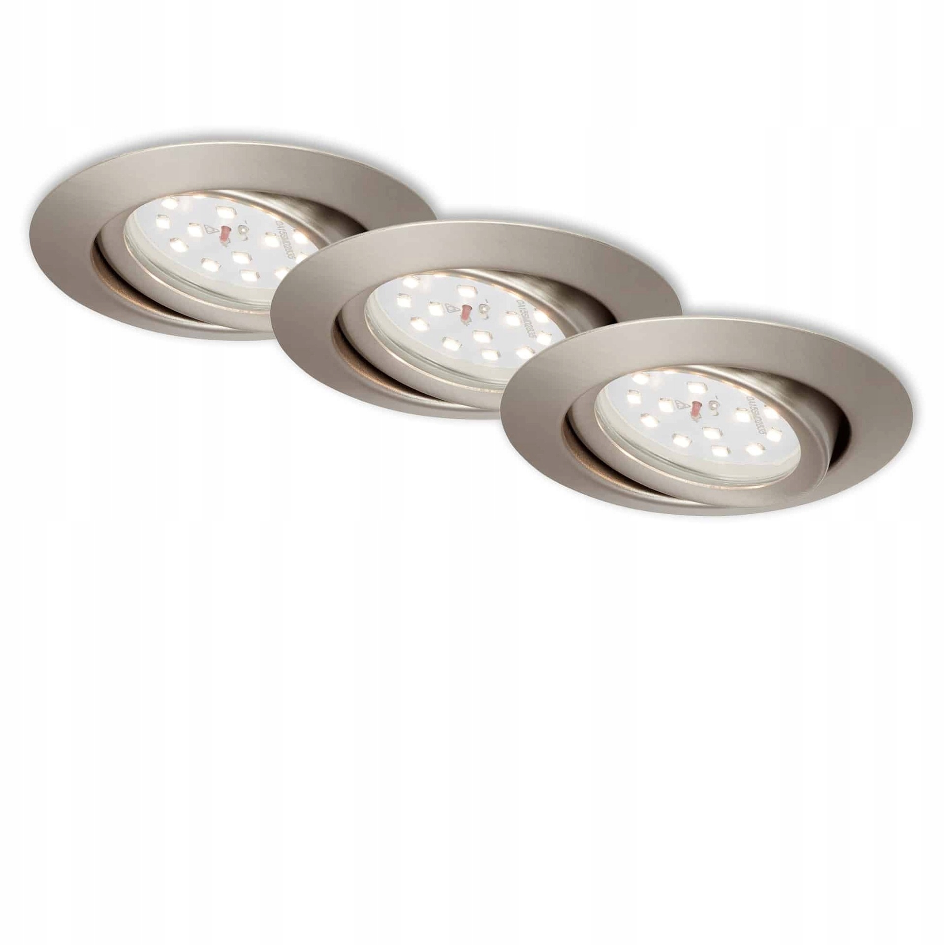 Briloner 3x Led vestavné svítidlo 3,5W, 8,2cm, matný nikl, stmívatelné