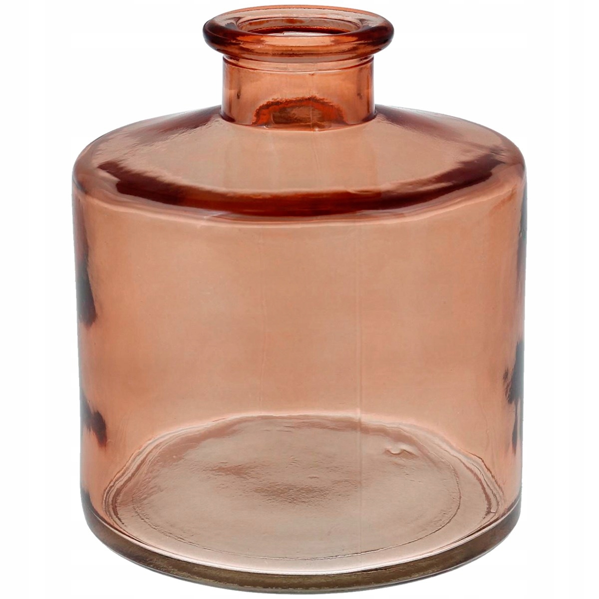 MAŁY WAZONIK SZKLANY WAZON BUTELKA BRUDNY RÓŻ