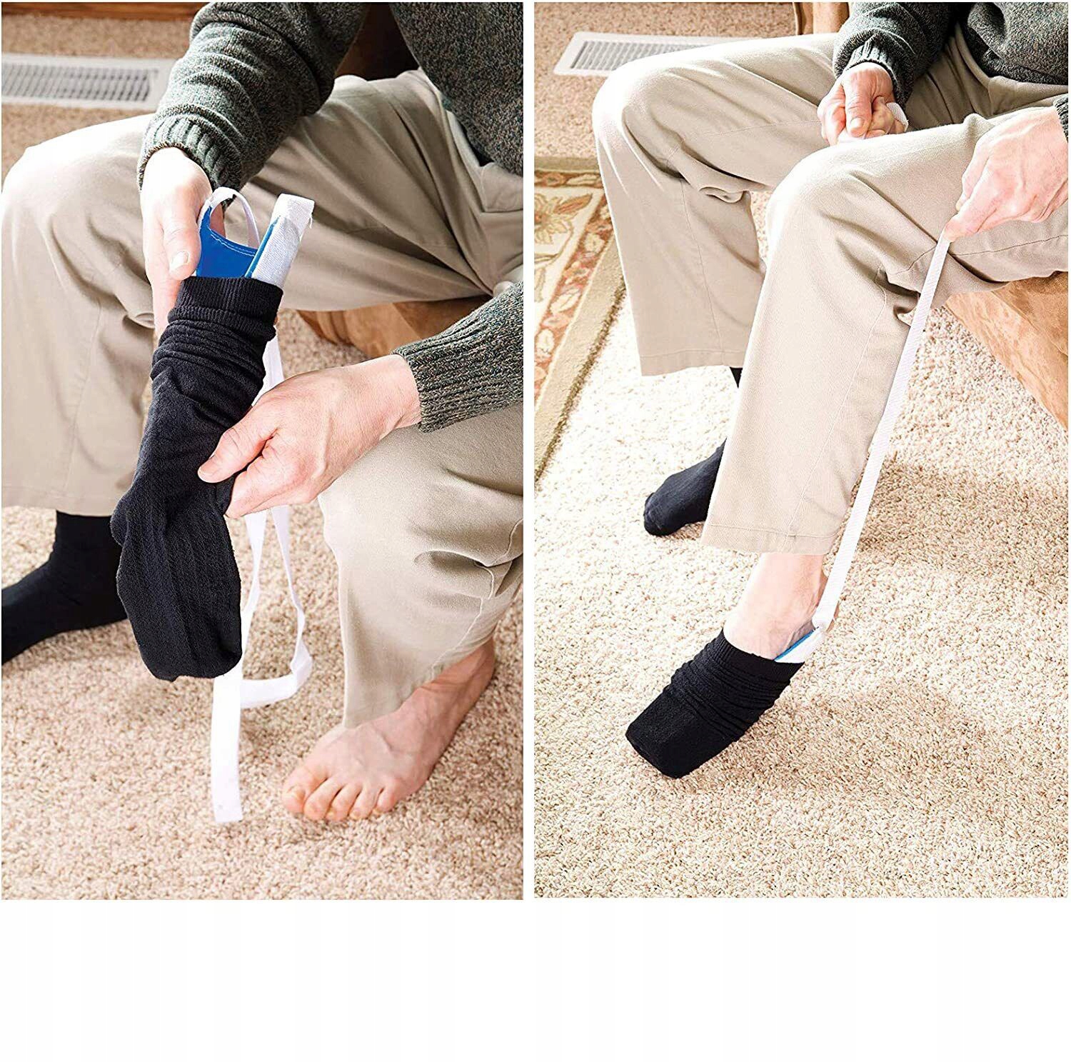 POMOC W ZAKŁADANIU SKARPET POMOC W UBIERANIU SKARPET DLA OSÓB STARSZYCH Długość 22.5 cm