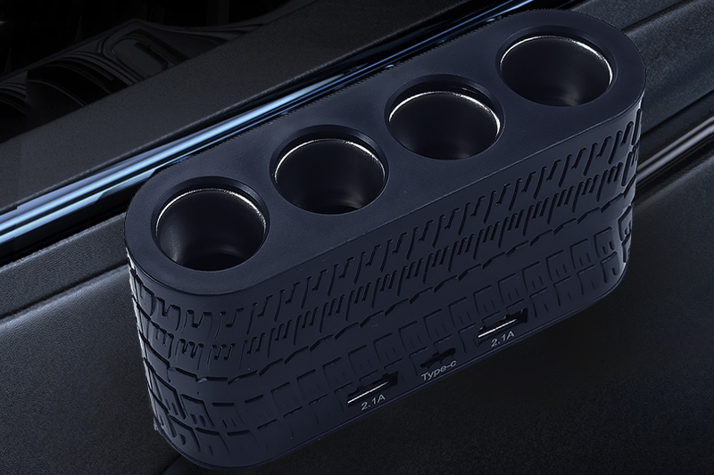 ROZDZIELACZ PRZEDŁUŻACZ TRÓJNIK ROZGAŁĘŹNIK GNIAZDA ZAPALNICZKI 4xUSB USB-C Producent inny