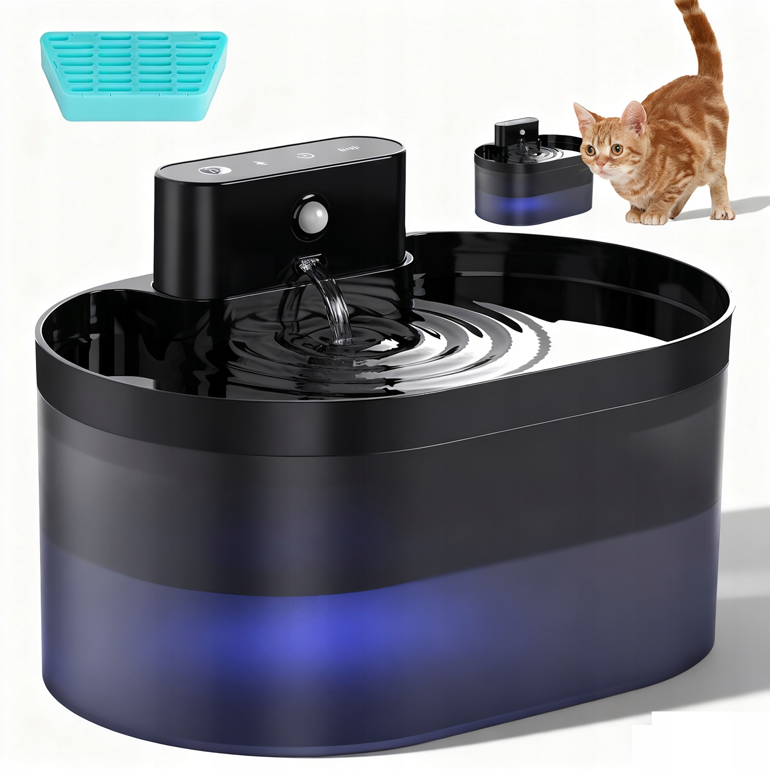 Levně 2.2L Inteligentní Dávkovač Vody Pro Zvířata, 3 Režimy Průtoku Vody