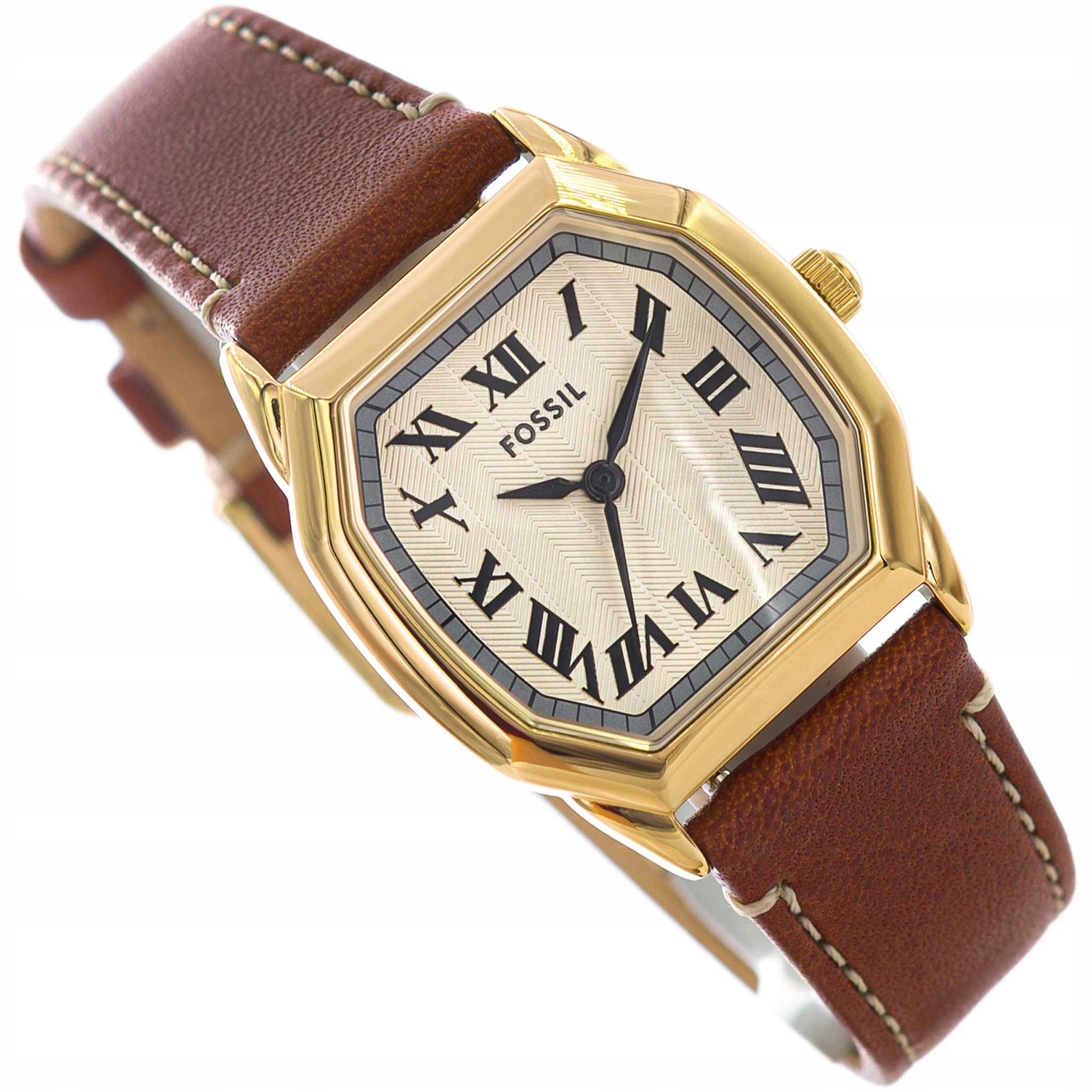 Dámské Hodinky Fossil ES5364 Harlow Hnědé S Elegantním Retro Řemínkem