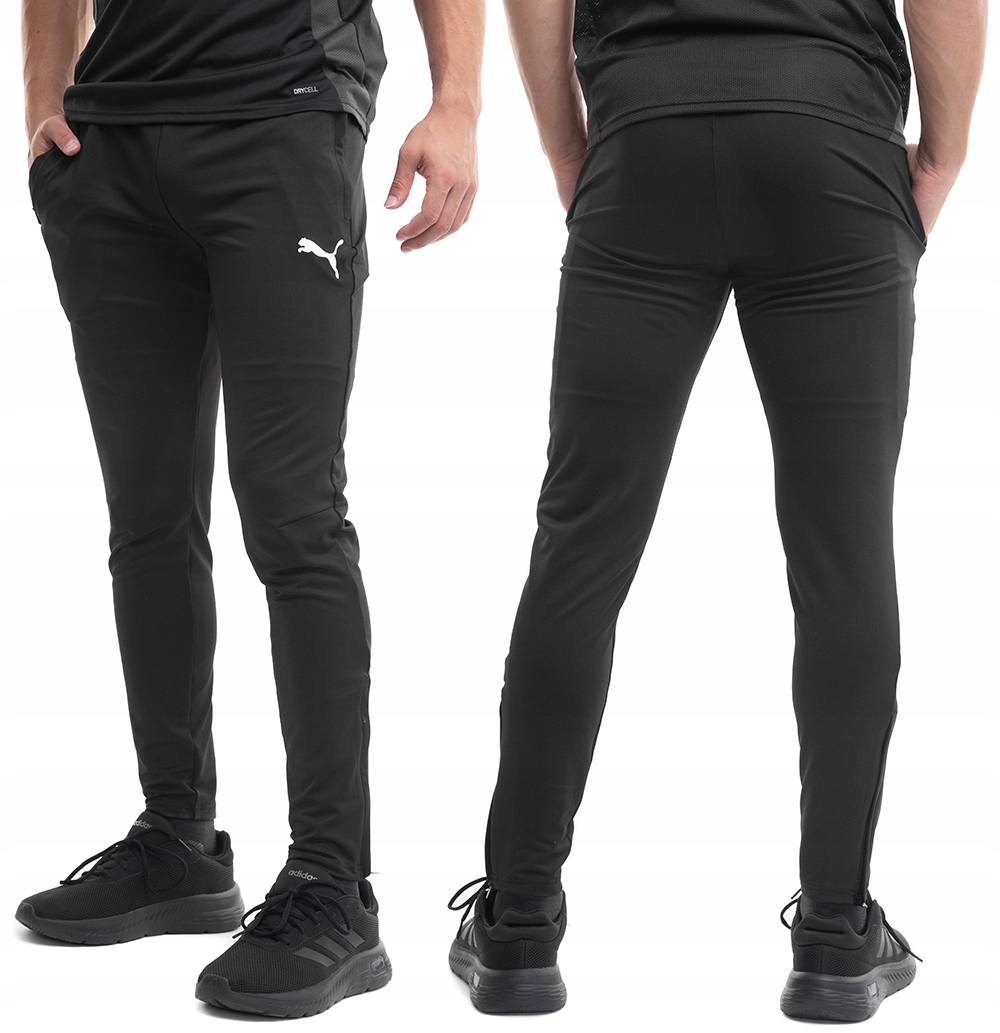 Spodnie Dresowe Męskie Puma Sportowe Dresy Treningowe Czarne dryCell r. M