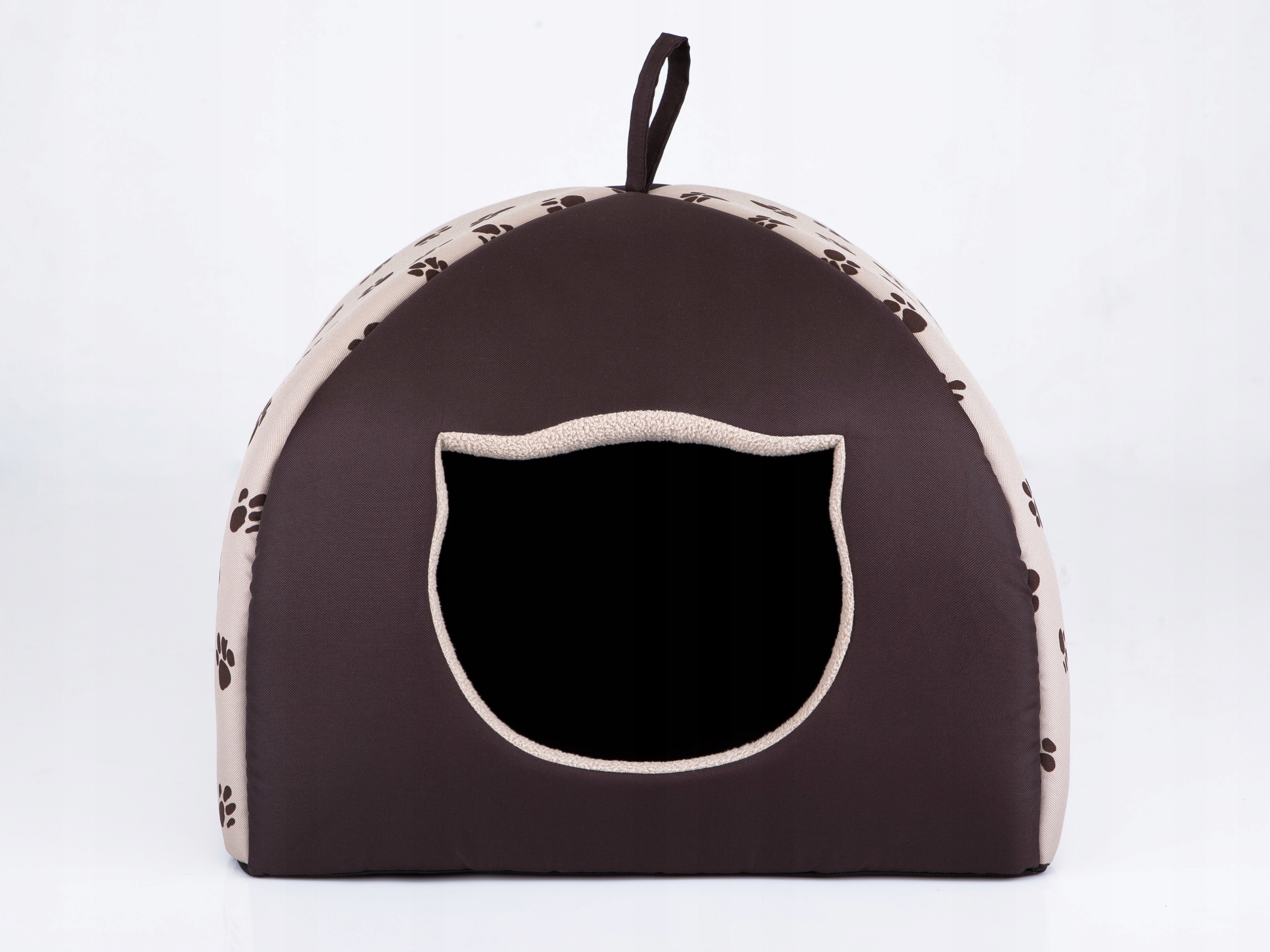 Pelíšek pro psa nebo kočku, bouda uzavřená pro kočky s matrací 42x42x35 cm