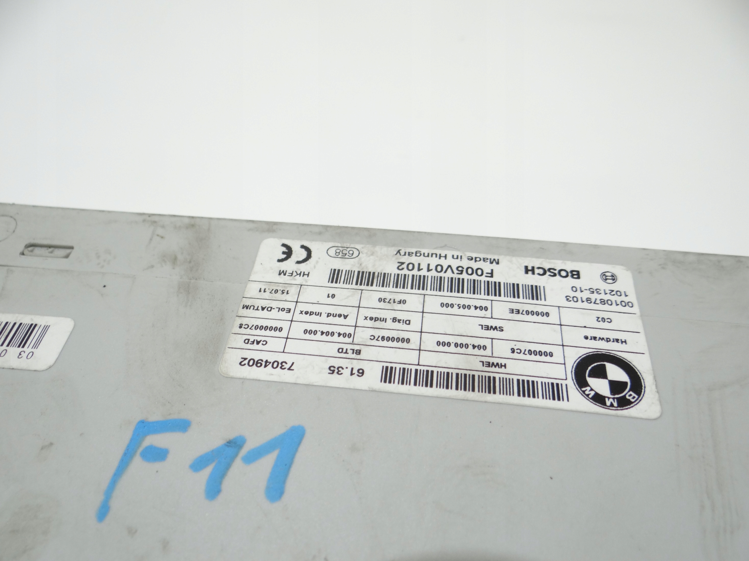 control unit bonnet boot BMW 5 F11 7304902