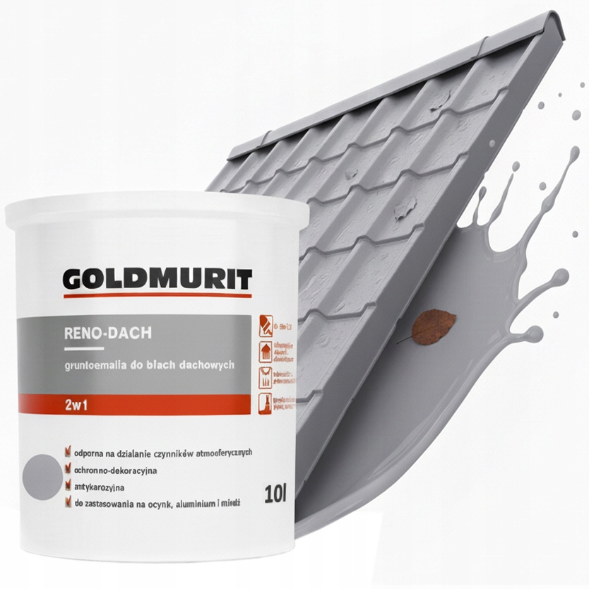 Akrylová farba Strecha a žľab 10 l Popolavá RAL7037 Goldmurit