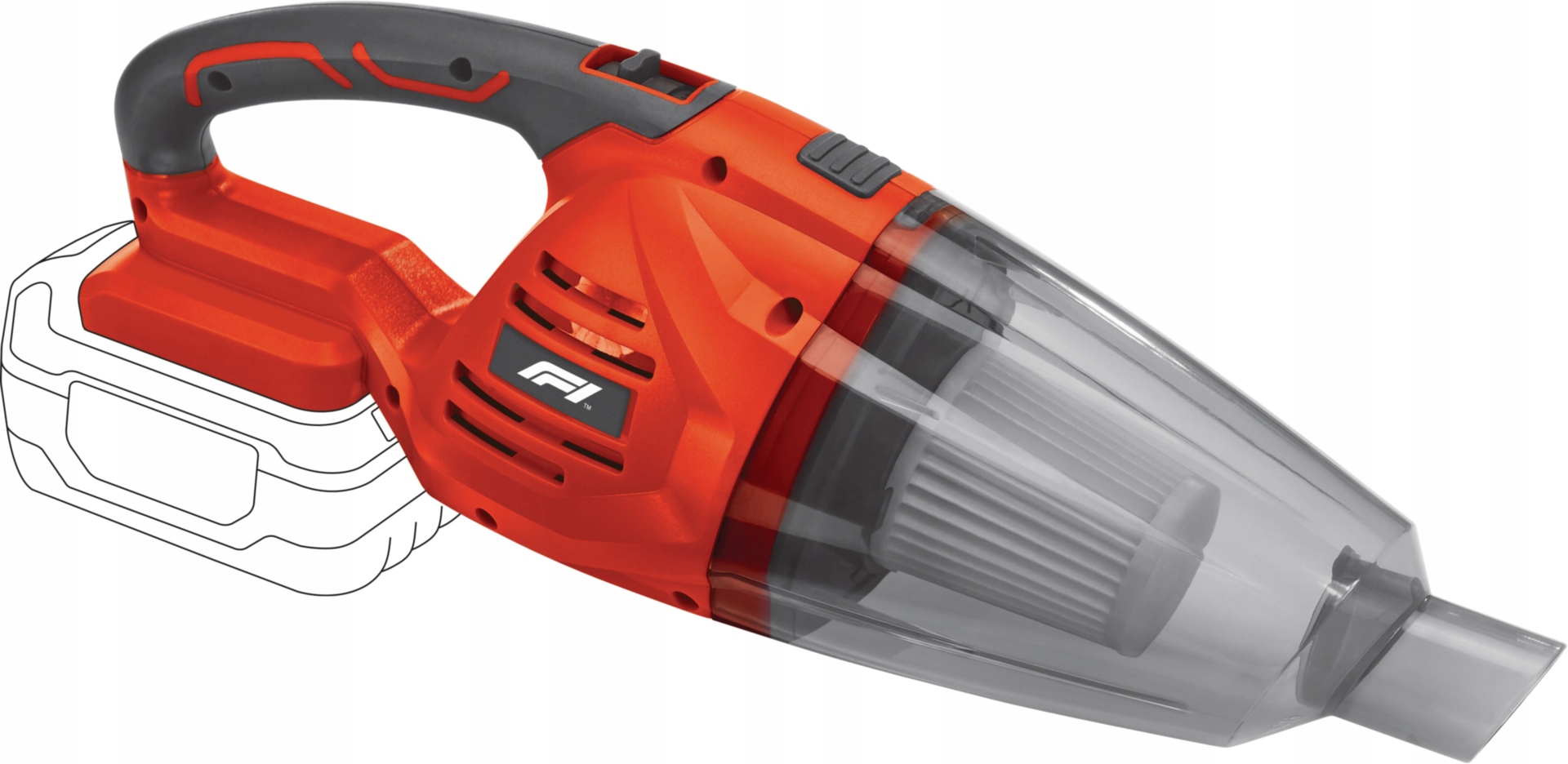 ODKURZACZ RĘCZNY SAMOCHODOWY BEZPRZEWODOWY FORMULA 1 Zasilanie akumulatorowe