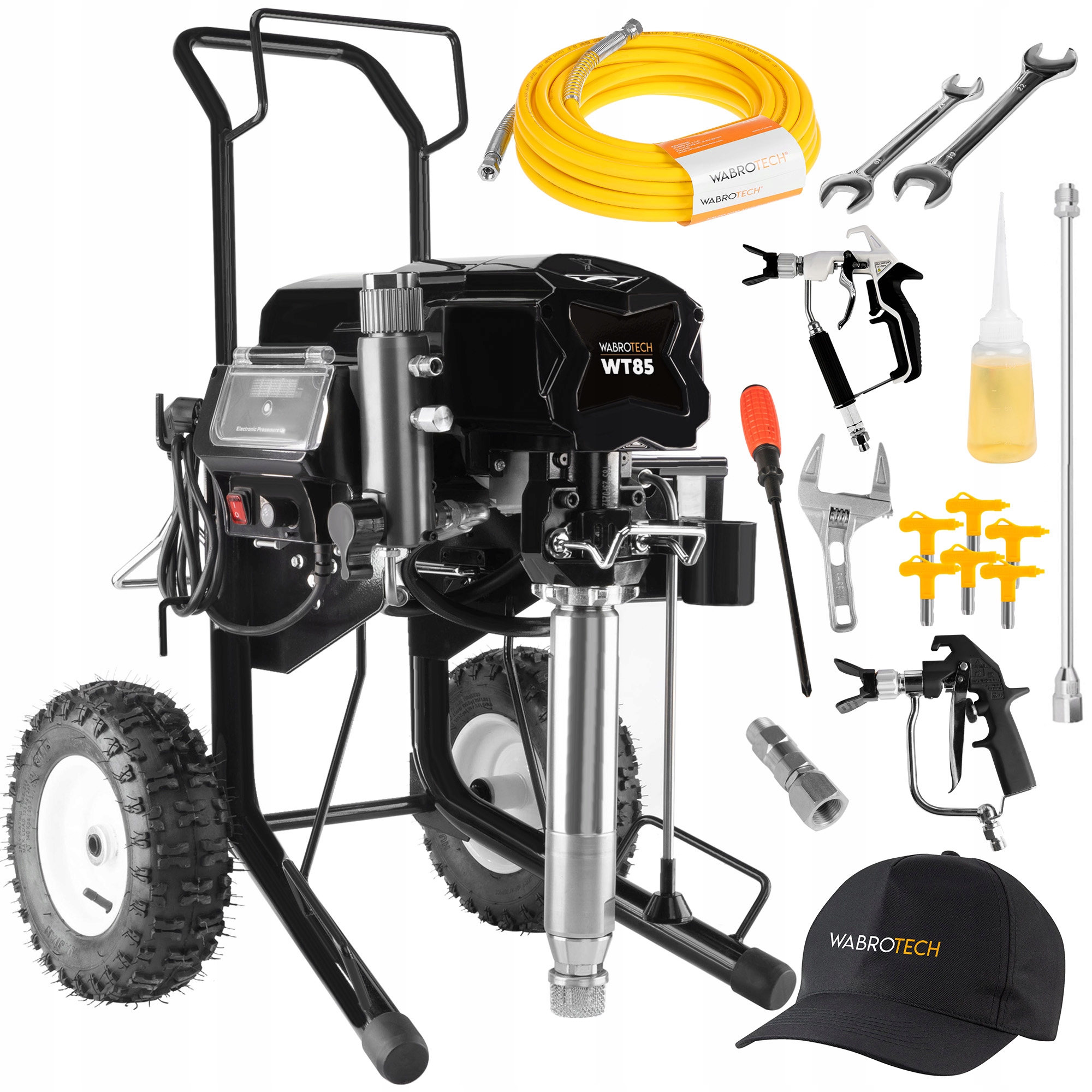 Stříkací zařízení na sádru, barvy a hydrodynamické hladké stěrky 8.5 L Wabrotech WT85