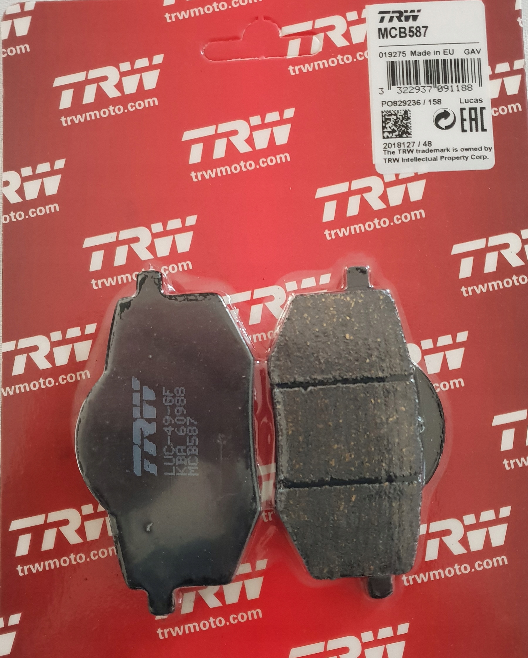 MCB587 - Передние тормозные колодки YAMAHA XV 535 Virago 88-94