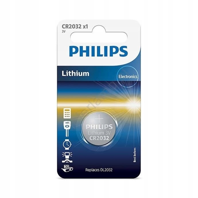 

Bateria CR2032 litowa 3V Philips 1szt CR-2032