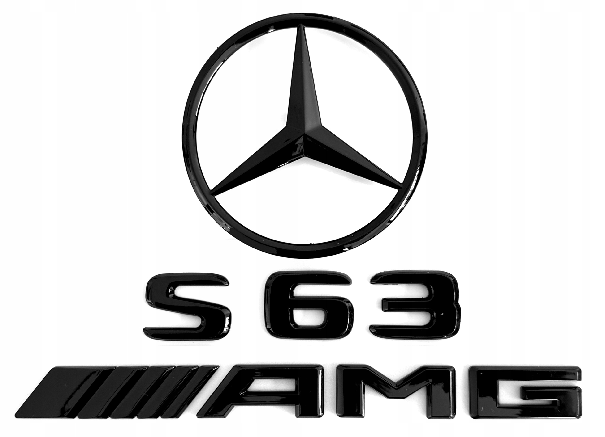 Mercedes S W222 hviezda logo emblém značka zadná čierna