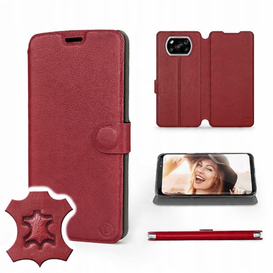 

Etui Mobiwear do Xiaomi Poco X3 Nfc Dark Red Leath