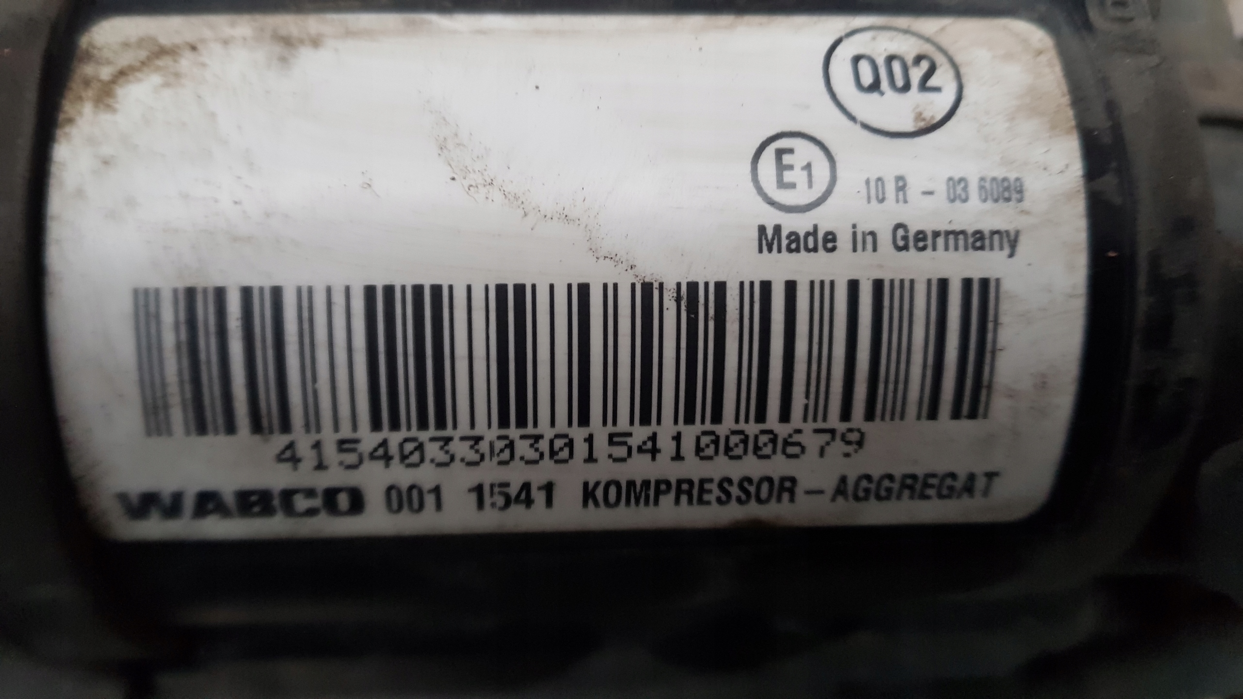 MERCEDES W211 compressor; springing WABCO 0011541