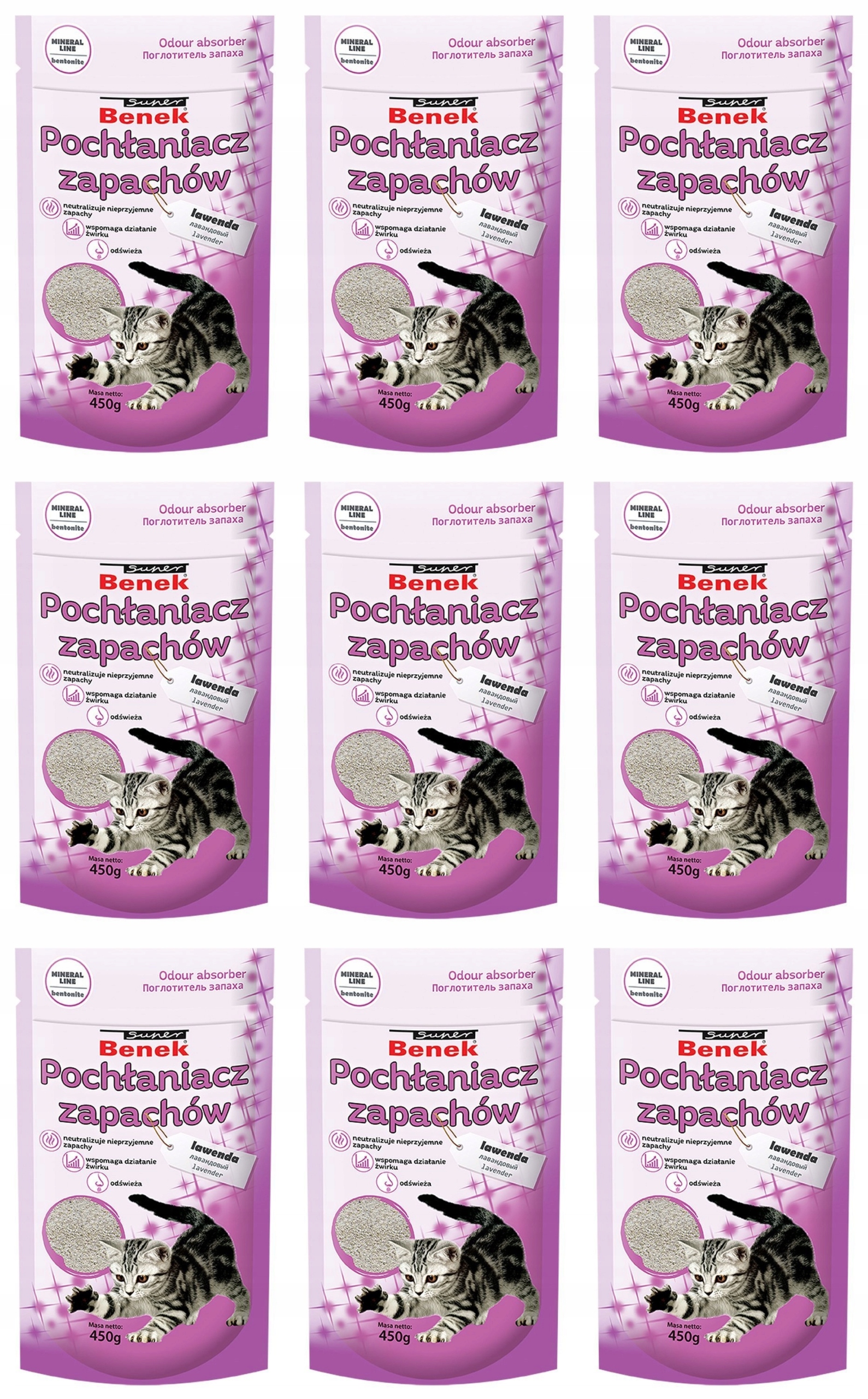 Levně Granulát Benek Pohlcovač 450 g 9ks