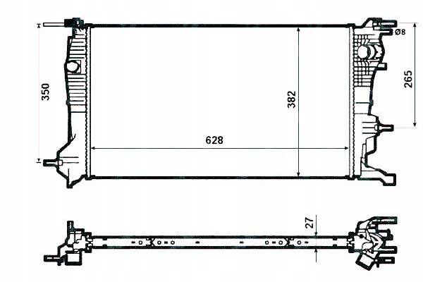 NRF CHŁODNICA WODY RENAULT GRAND SCENIC III 1.5 DC Producent części NRF