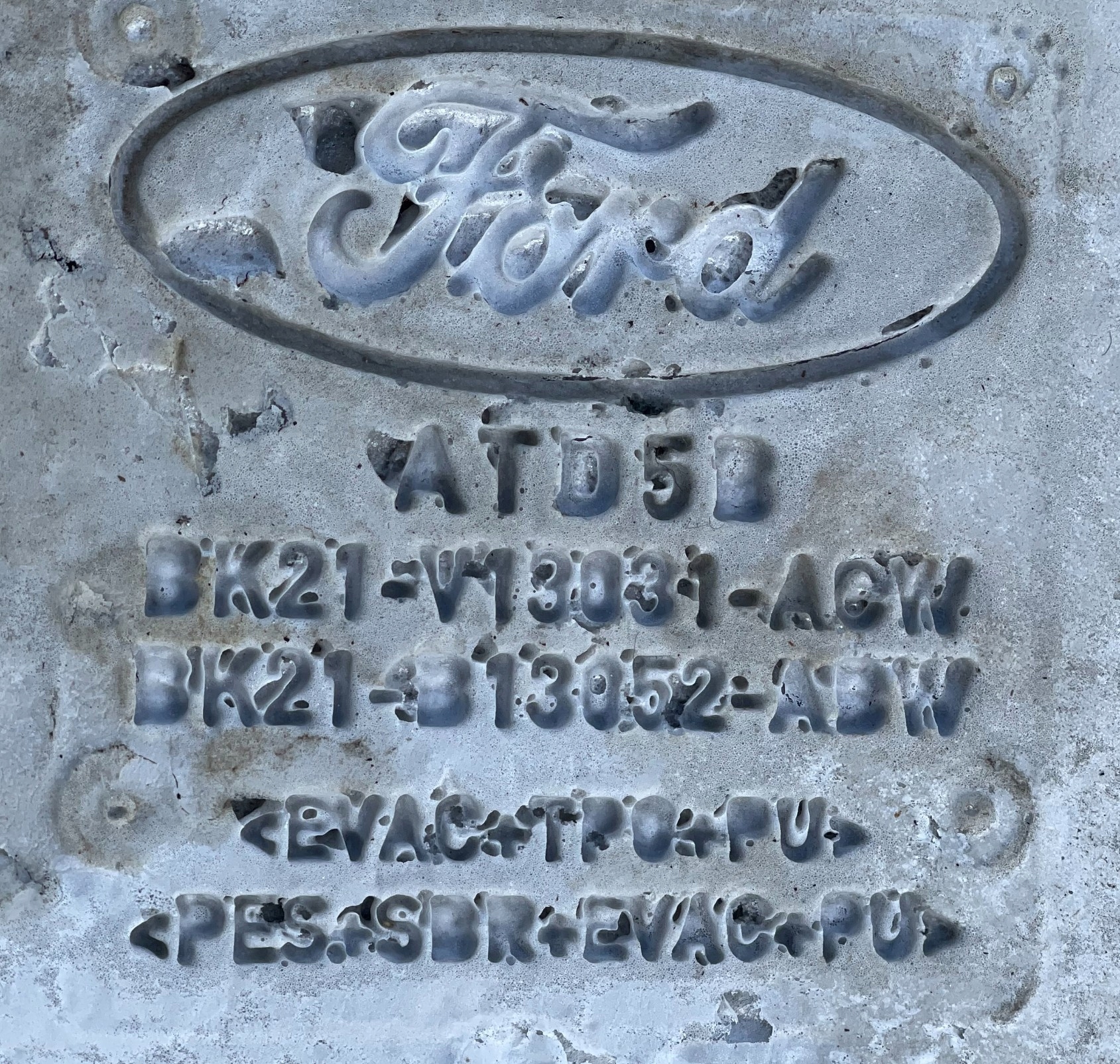 FORD TRANSIT CUSTOM 2013 - mats cover MATA BK21-V13031-AD