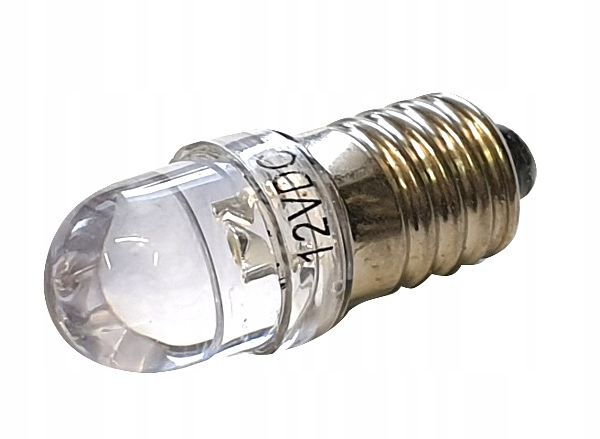 

żarówka led gwint E10 latarka 12V