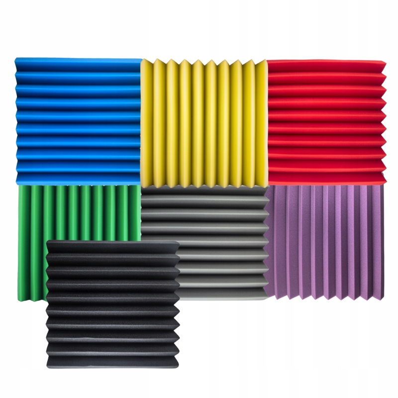 Panele Akustyczne Samoprzylepne Wygłuszające 50x50x5 Zestaw 12SZT