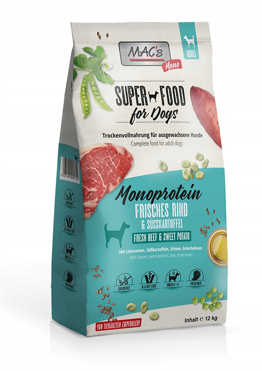 Levně MAC's Pes Monoprotein Hovězí maso 12 kg