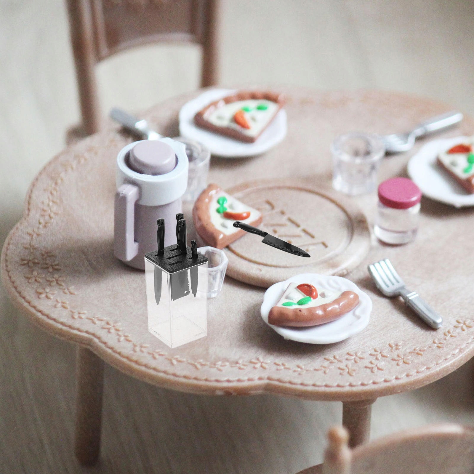 Miniatiūrinis lėlių namelis „Mini kuchenna przecinarka malutki d“ DIY rinkinys, 5,00X2,60X2,60 cm