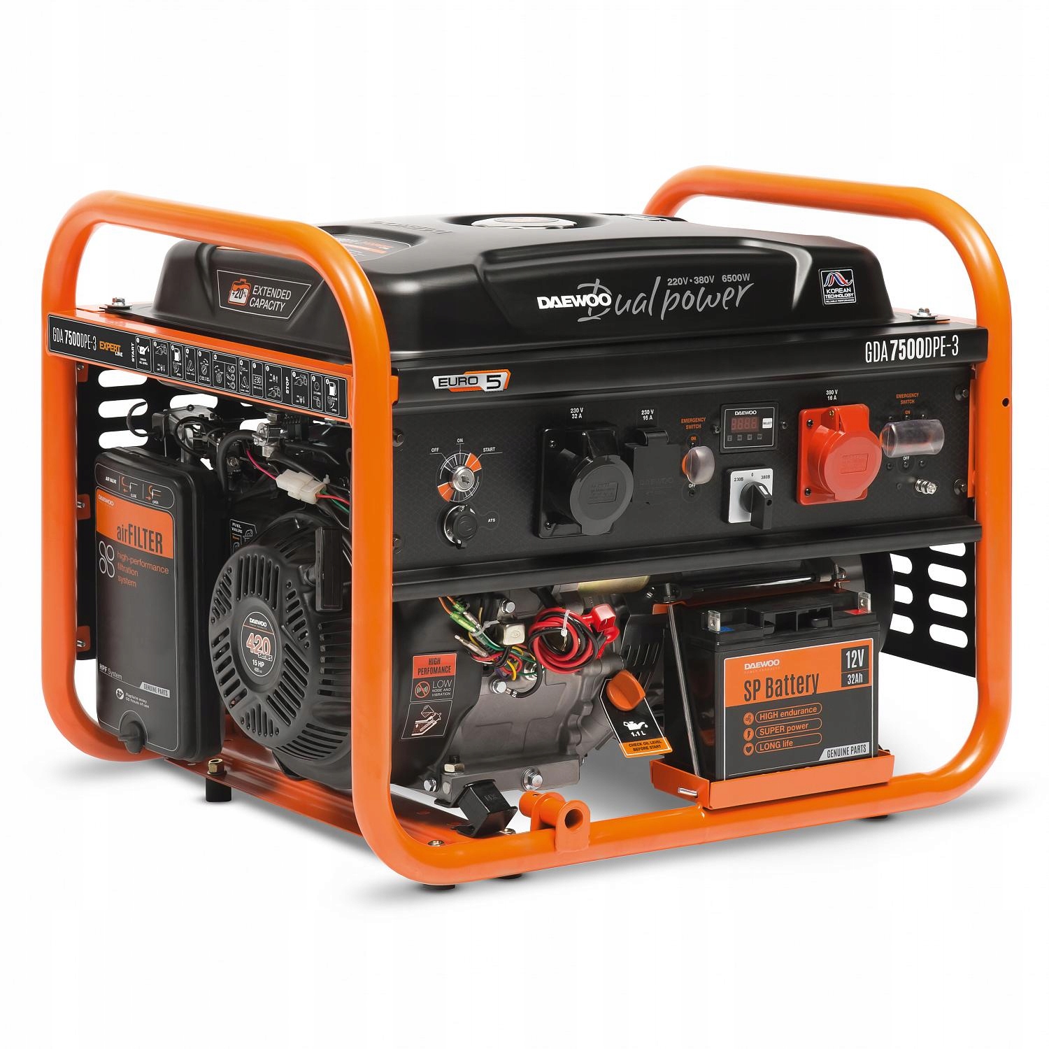 Agregat prądotwórczy Daewoo GDA7500DPE-3 230V 400V Avr Moc 6,5kW
