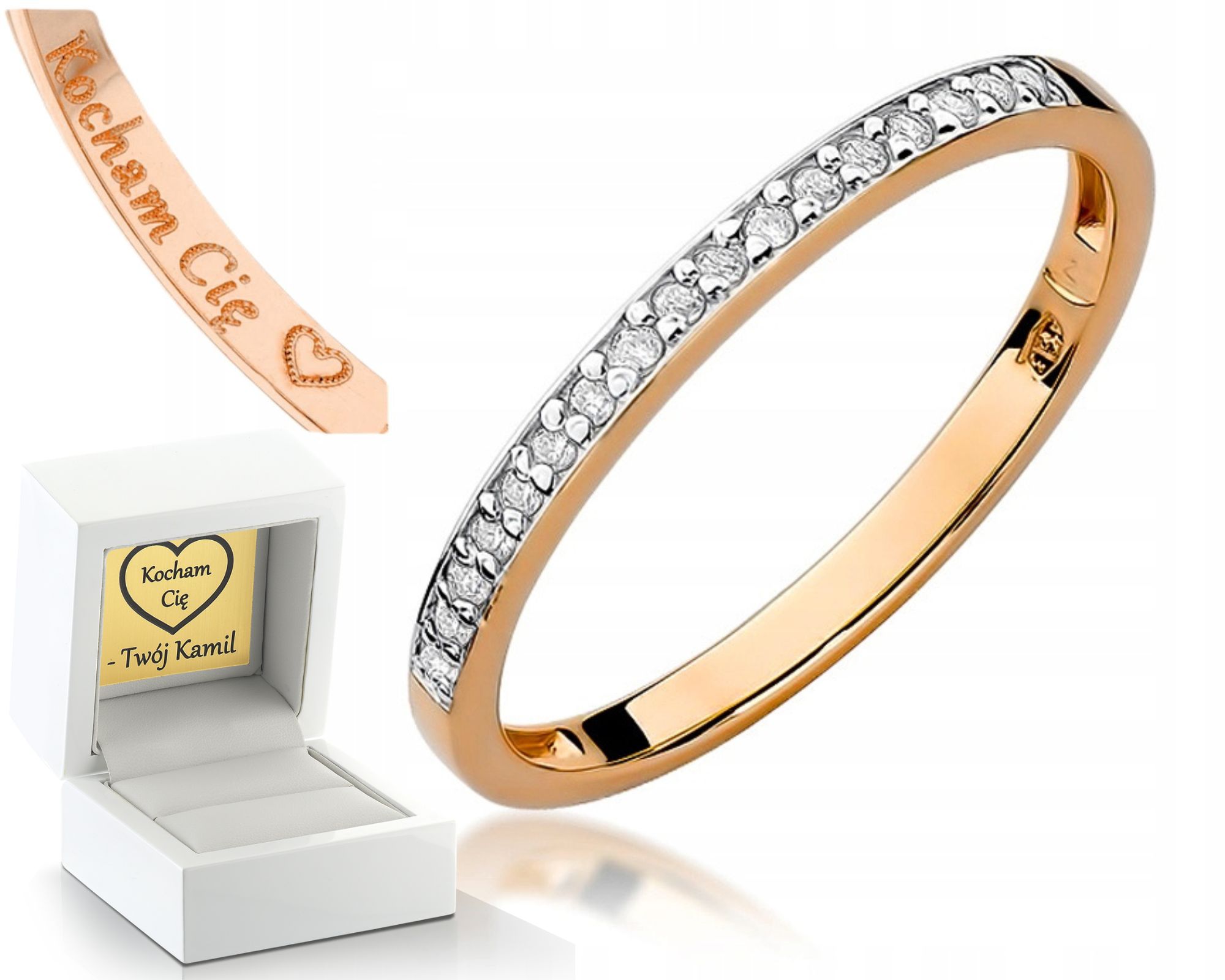 Zlatý Prstýnek Růžové Zlato 585 Gravírování Bonus Zlato