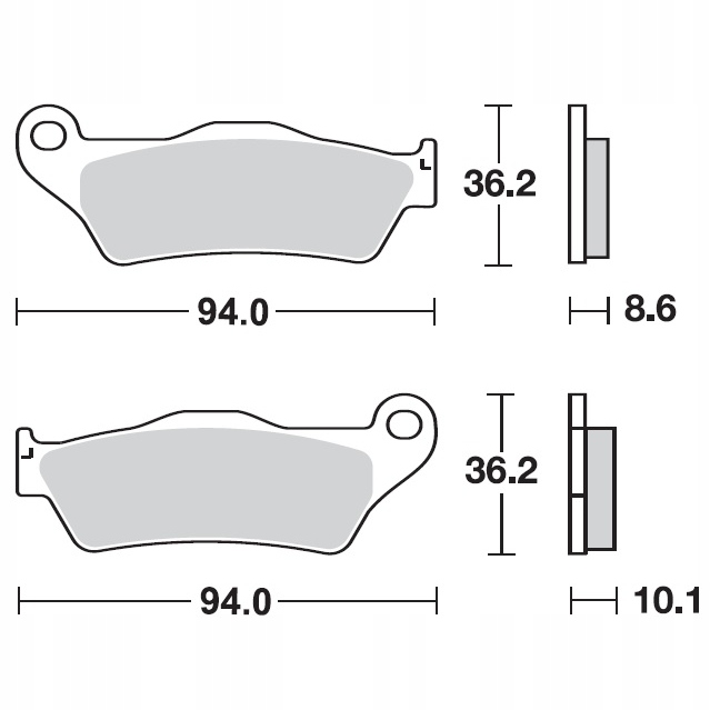 742LS - Колодки зд BMW HP2 ENDURO 05-08 MEGAMOTO SPORT 07-