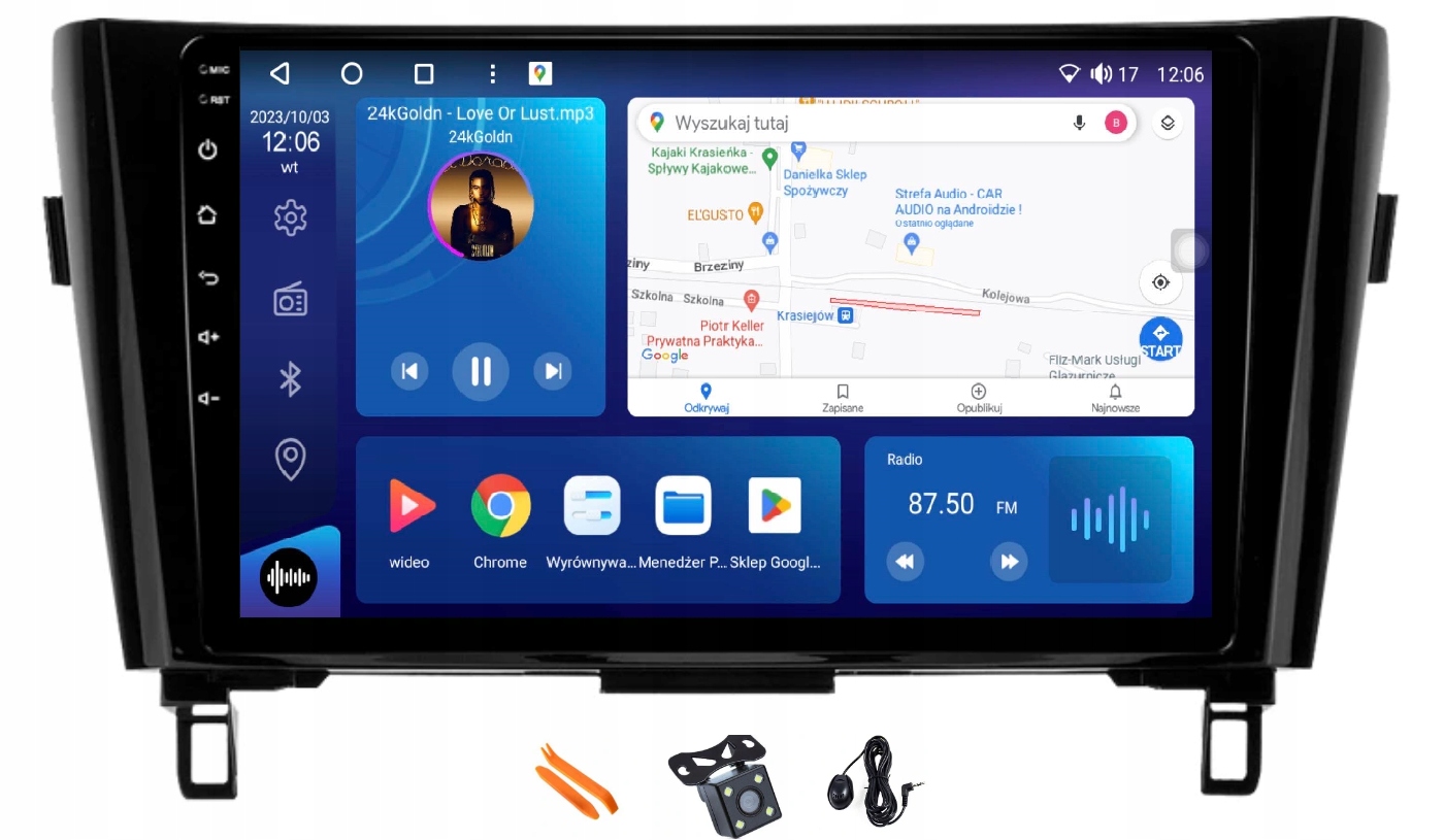 Rádio Android Navigácia Qled Carplay 128GB Nissan Qashqai 2 X-trail 2 13-21