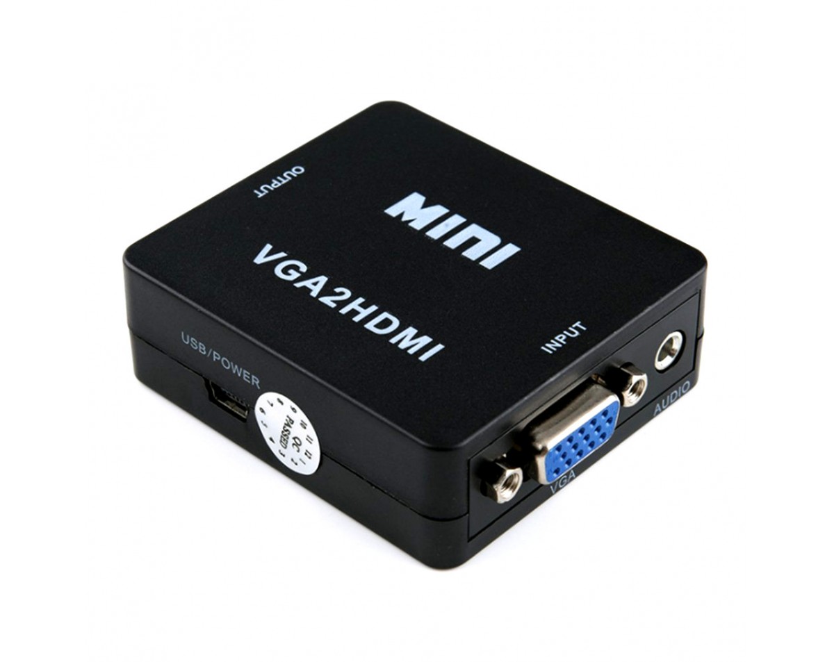 

Konwerter video Vga +audio stereo do Hdmi czarny