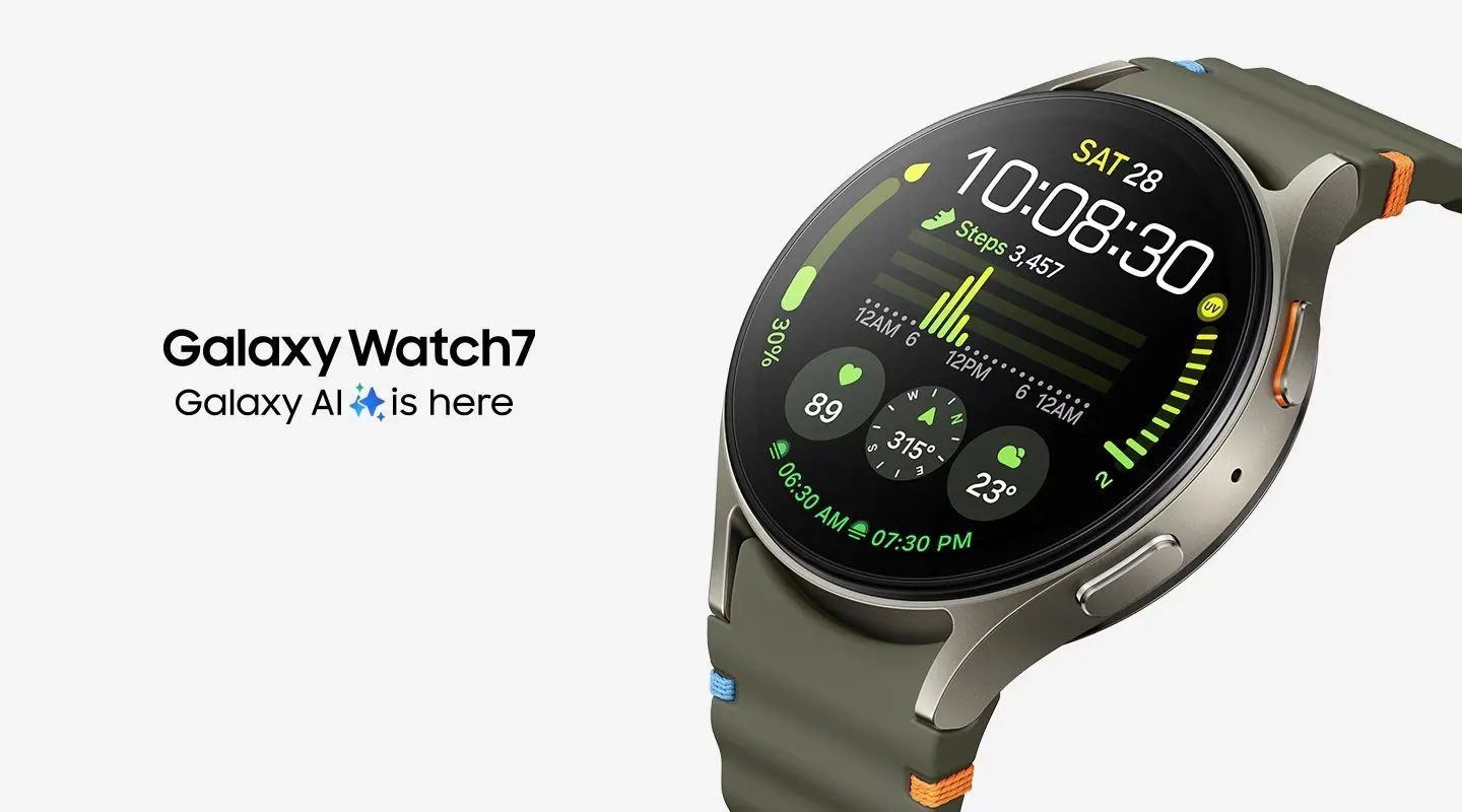 Smartwatch Samsung Galaxy Watch 7 44mm LTE zielony Złącza brak