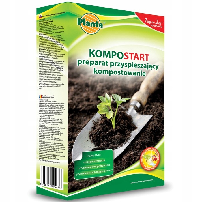 

Kompostart Przyspiesza Wzbogaca Kompost Nawóz 1kg